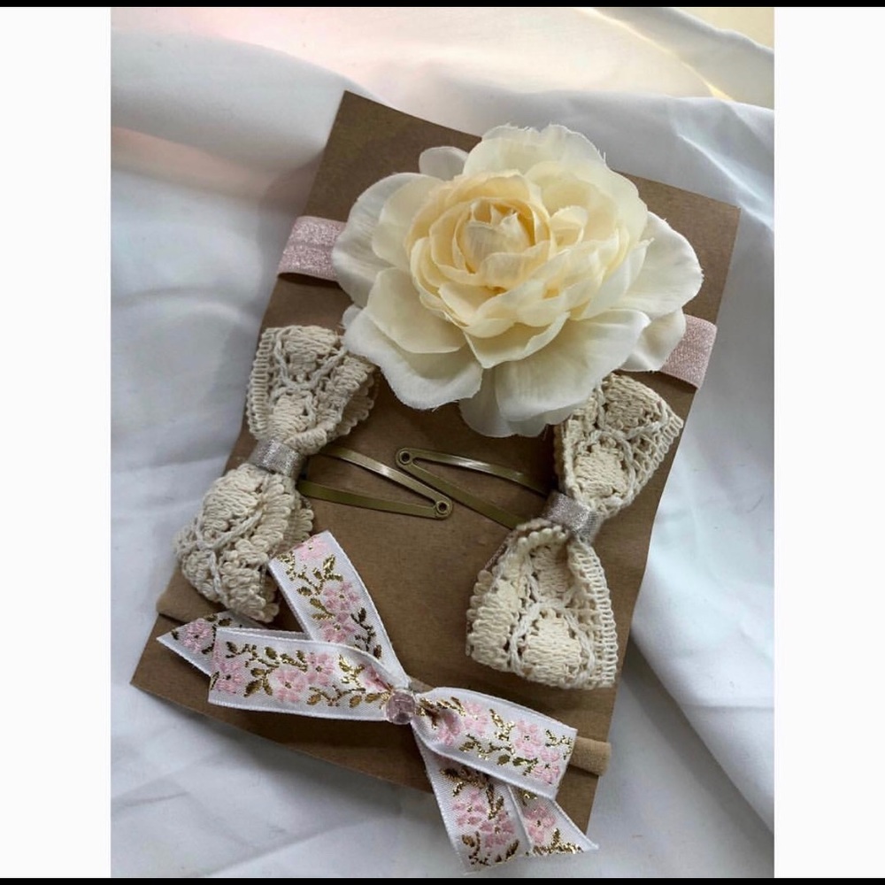 Handmade headbands, and clips
